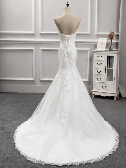 Beauty Wedding Dress Sweetheart Mermaid Wedding Dress    D3481