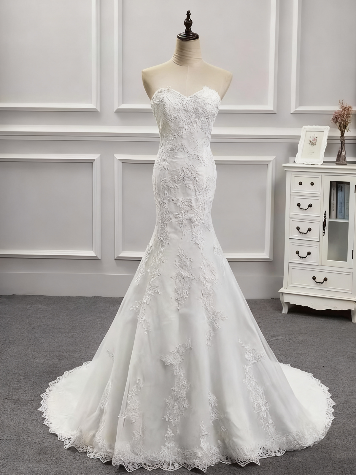 Beauty Wedding Dress Sweetheart Mermaid Wedding Dress    D3481