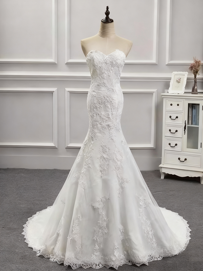 Beauty Wedding Dress Sweetheart Mermaid Wedding Dress    D3481