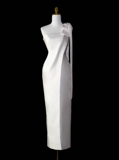 Elegant Wedding Dress One Shoulder Fit Wedding Dress  D3492