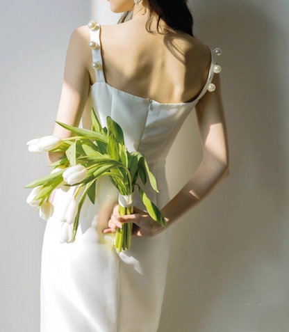 New Arrival Wedding Dress Spaghetti Straps Wedding Dress D3495