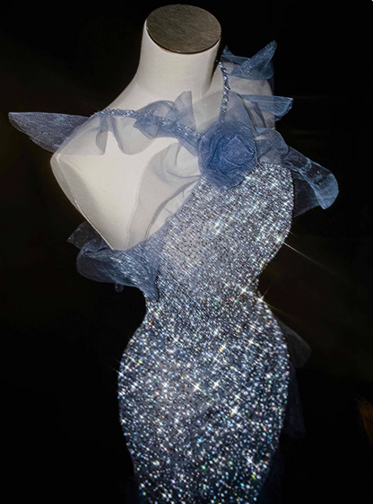 New Arrival Prom Dress Halter Mermaid Birthday Party Dress Evening Dress  D3504