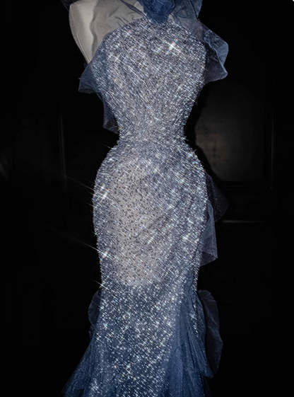 New Arrival Prom Dress Halter Mermaid Birthday Party Dress Evening Dress  D3504