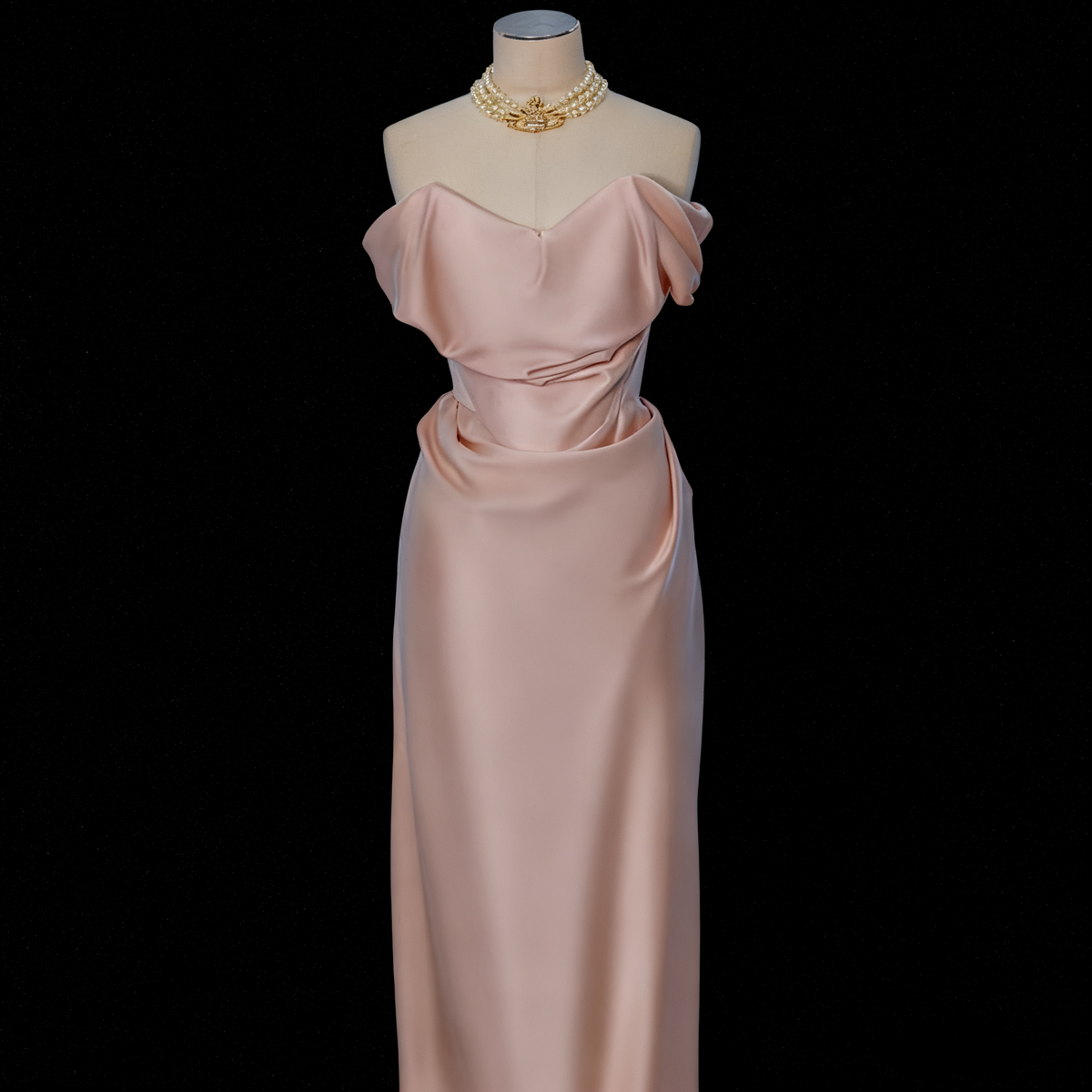 Minimalist Prom Dress Strapless Pleated Gala Dress Evening Dress  D3505