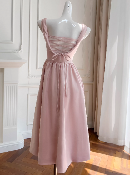 New Arrival Prom Dress A Line Straps Pleated Birthday Party Dress Evening Dress  D3515