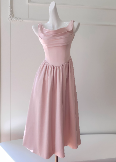 New Arrival Prom Dress A Line Straps Pleated Birthday Party Dress Evening Dress  D3515