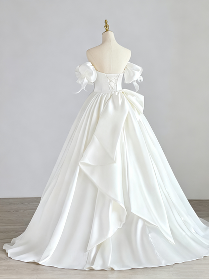 Beauty Wedding Dress Sweetheart Pleated Tulle Wedding Dress  D3253