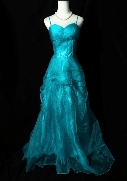 New Arrival Prom Dress A Line Spaghetti Straps Tulle Birthday Party Dress Evening Dress    D3553