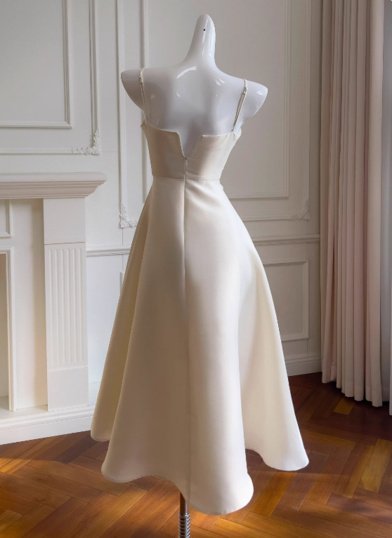 Minimalist Prom Dress A Line Spaghetti Straps Evening Dress Gala Dress      D3565