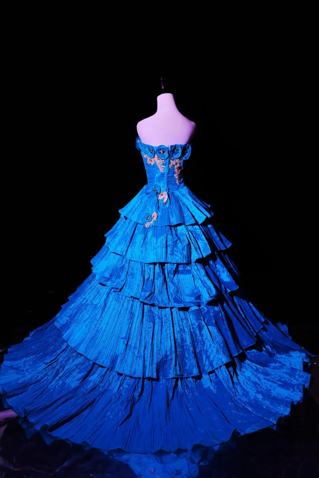 Gorgeous Prom Dress Strapless Pleated Evening Dress Ball Gown Quinceanera Dress  D3584