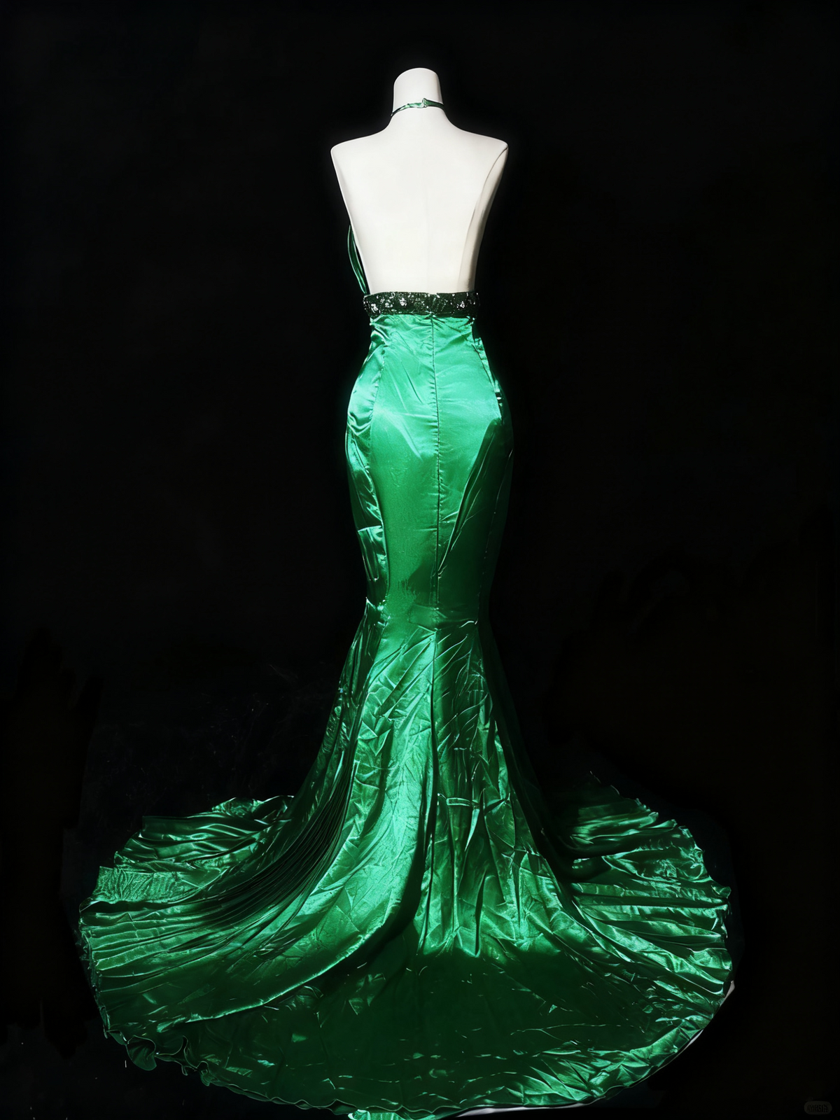 Elegant Prom Dress Halter Pleated Mermaid Evening Gown Gala Dress   D3587