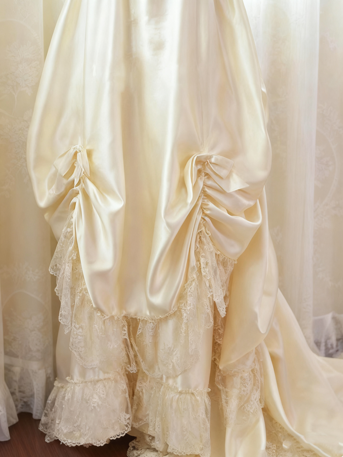 Vintage Wedding Dress Sweetheart Pleated Lace Wedding Dress  D3601