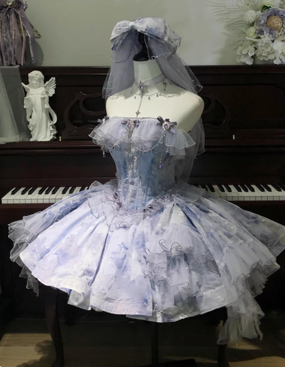 New Arrival Homecoming Dress Strapless Tulle Short Prom Dress Birthday Party Dress   D3608