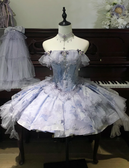 New Arrival Homecoming Dress Strapless Tulle Short Prom Dress Birthday Party Dress   D3608