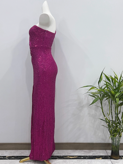 New Arrival Prom Dress Asymmetrical Neck Slit Birthday Party Dress Cocktail Dress   D3613