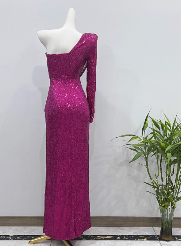 New Arrival Prom Dress Asymmetrical Neck Slit Birthday Party Dress Cocktail Dress   D3613