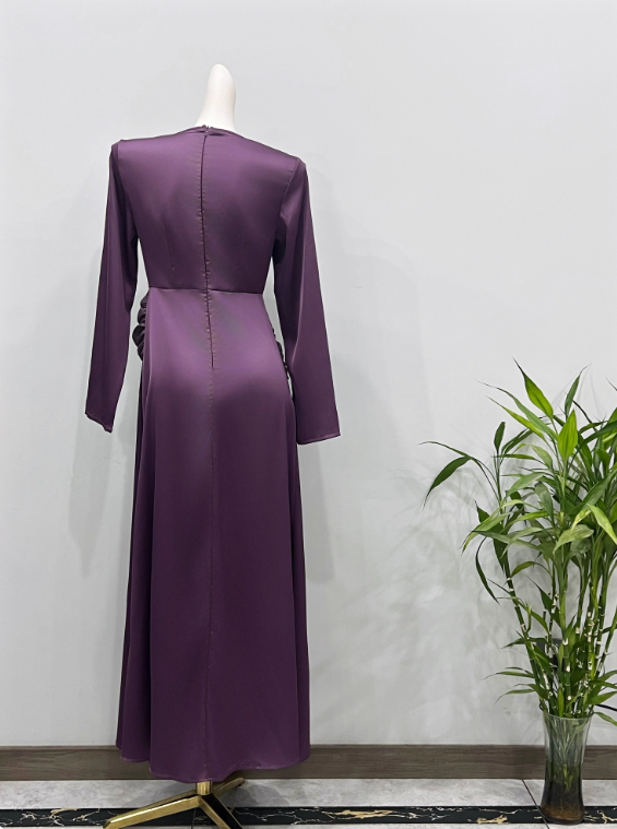 Elegant Prom Dress Crew Neck Pleated Evening Dress Gala Dress   D3617
