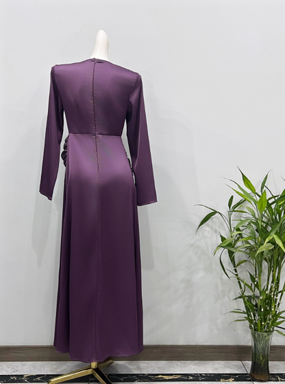 Elegant Prom Dress Crew Neck Pleated Evening Dress Gala Dress   D3617