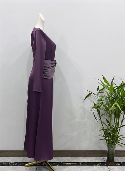 Elegant Prom Dress Crew Neck Pleated Evening Dress Gala Dress   D3617