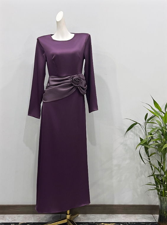 Elegant Prom Dress Crew Neck Pleated Evening Dress Gala Dress   D3617
