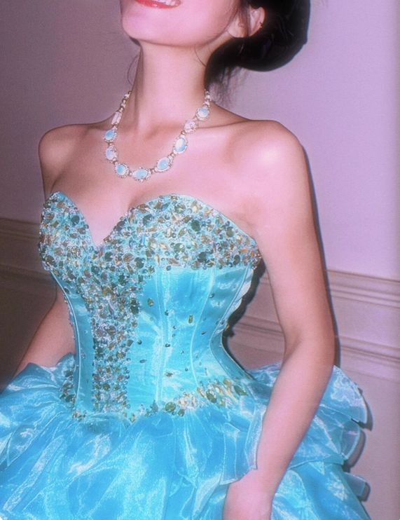 Stunning Prom Dress Sweetheart Tiered Evening Gown Birthday Party Dress Ball Gown Sweet 16 Dress   D3651