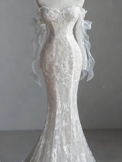 Elegant Wedding Dress Sweetheart Lace Mermaid Wedding Dress  D3661