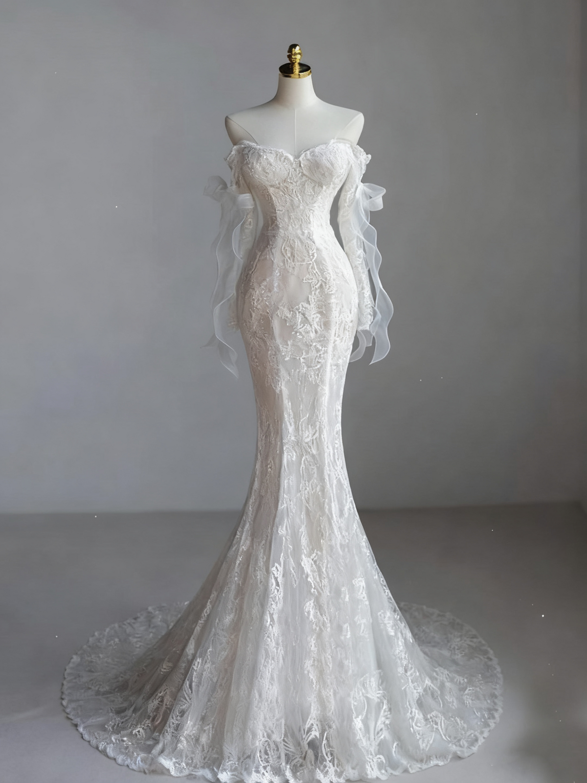 Elegant Wedding Dress Sweetheart Lace Mermaid Wedding Dress  D3661