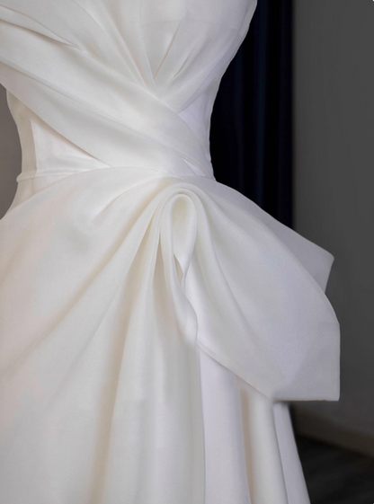 New Arrival Wedding Dress A Line Strapless Pleated Wedding Dress D3667