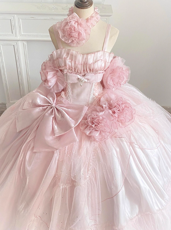 Sweet Prom Dress Spaghetti Straps Tulle Pleated Ball Gown Evening Dress Quinceanera Dress    D3692