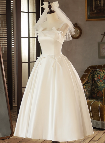 New Arrival Wedding Dress Straps Pleated Wedding Dress  D3696