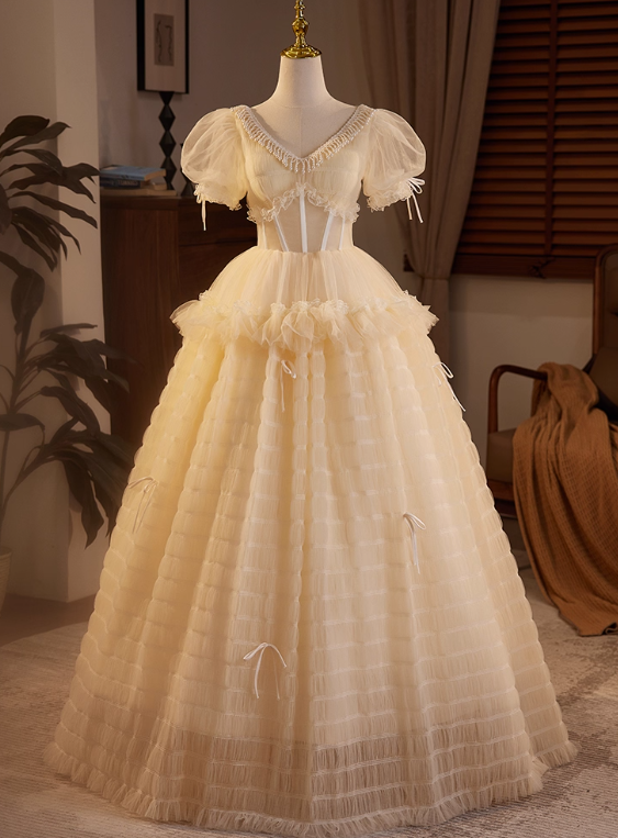 New Arrival Wedding Dress V-neck Pleated Tulle Wedding Dress  D3705
