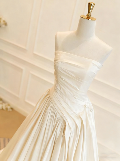 New Arrival Wedding Dress Strapless Pleated Wedding Dress  D3770