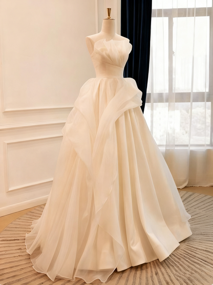 New Arrival Wedding Dress Strapless Pleated Wedding Dress D3780