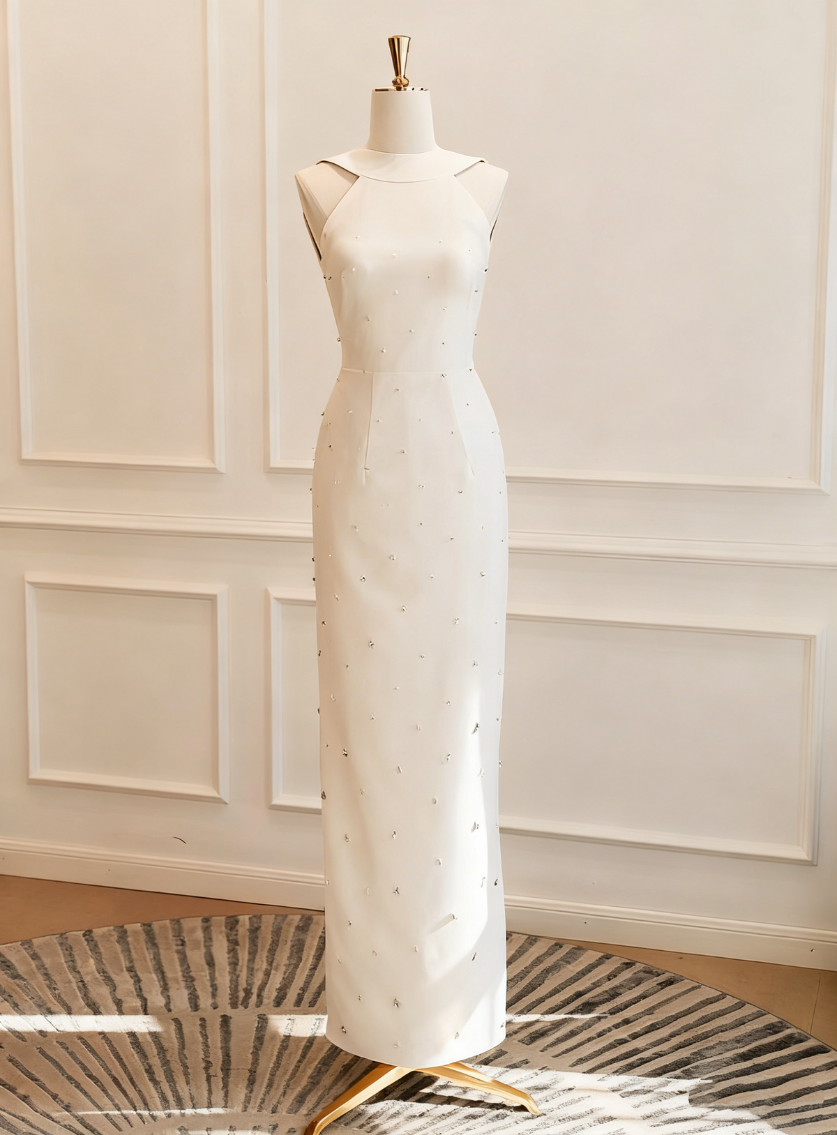Elegant Wedding Dress Beading Backless Wedding Dress  D3813