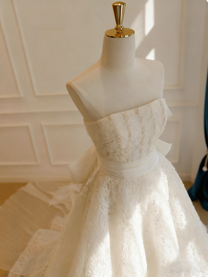 Beauty Wedding Dress Strapless Pleated Wedding Dress   D3834