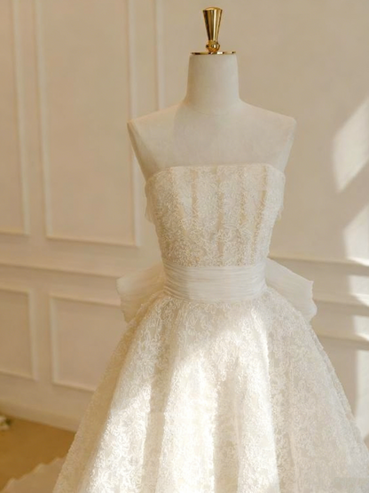 Beauty Wedding Dress Strapless Pleated Wedding Dress   D3834