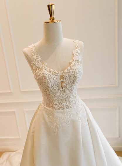 New Arrival Wedding Dress Spgahetti Straps Wedding Dress  D3842