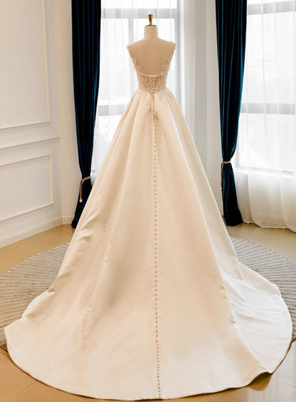 New Arrival Wedding Dress Spgahetti Straps Wedding Dress  D3842