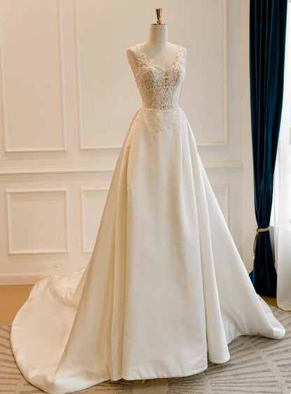 New Arrival Wedding Dress Spgahetti Straps Wedding Dress  D3842