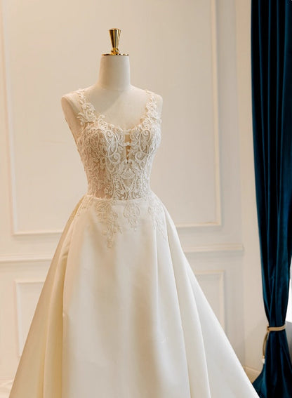 New Arrival Wedding Dress Spgahetti Straps Wedding Dress  D3842