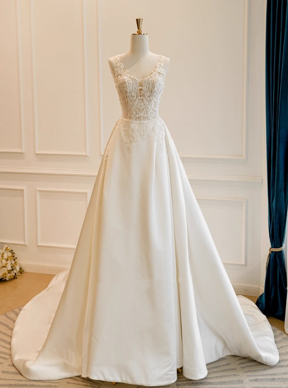 New Arrival Wedding Dress Spgahetti Straps Wedding Dress  D3842