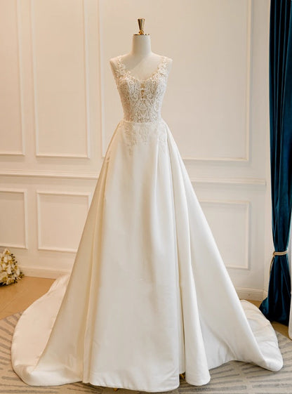 New Arrival Wedding Dress Spgahetti Straps Wedding Dress  D3842