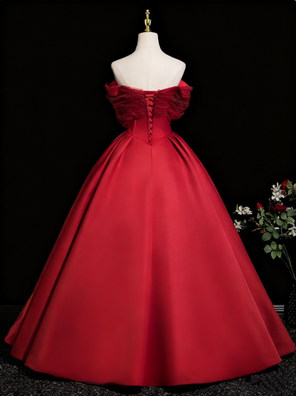 Stunning Prom Dress Off Shoulder Pleated Ball Gown Evening Dress Quinceanera Dress    D3856