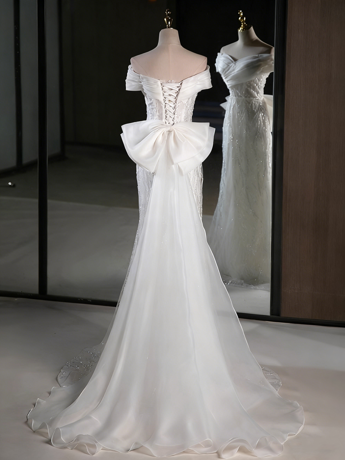 Elegant Prom Dress Off Shoulder Tulle Mermaid Evening Dress Gala Dress   D3858