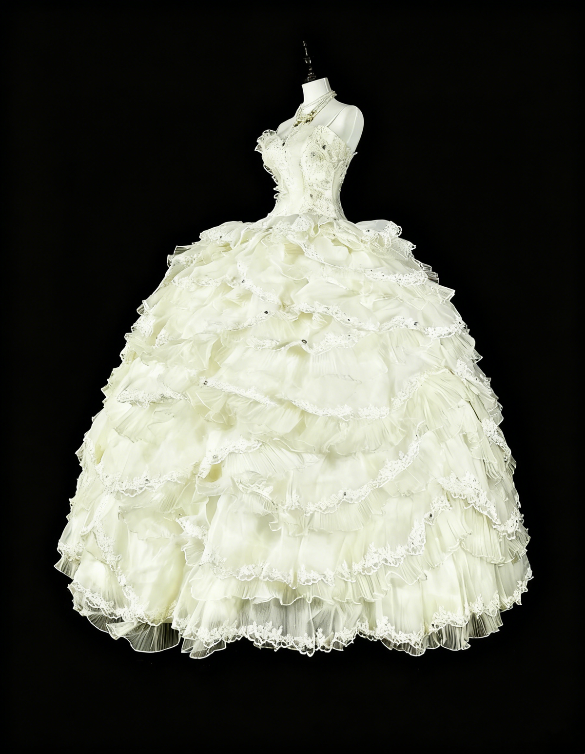 Vintage Wedding Dress Sweetheart Tulle Pleated Wedding Dress  D3883