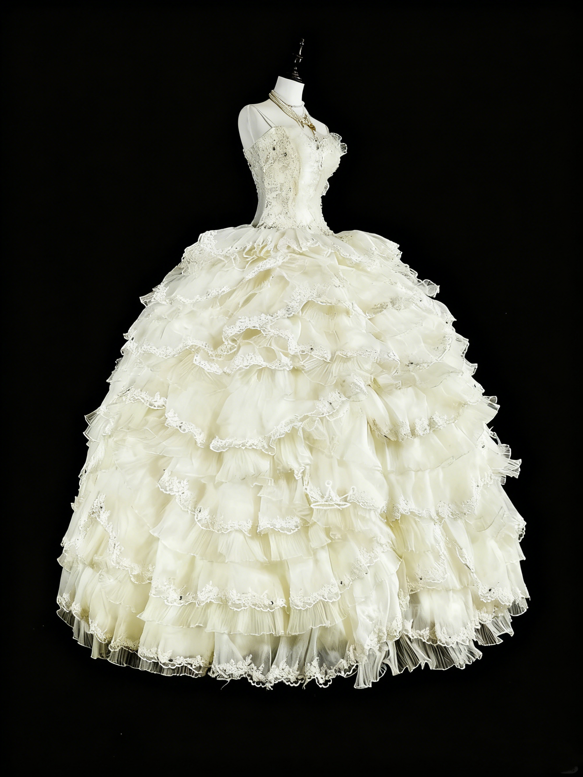 Vintage Wedding Dress Sweetheart Tulle Pleated Wedding Dress  D3883