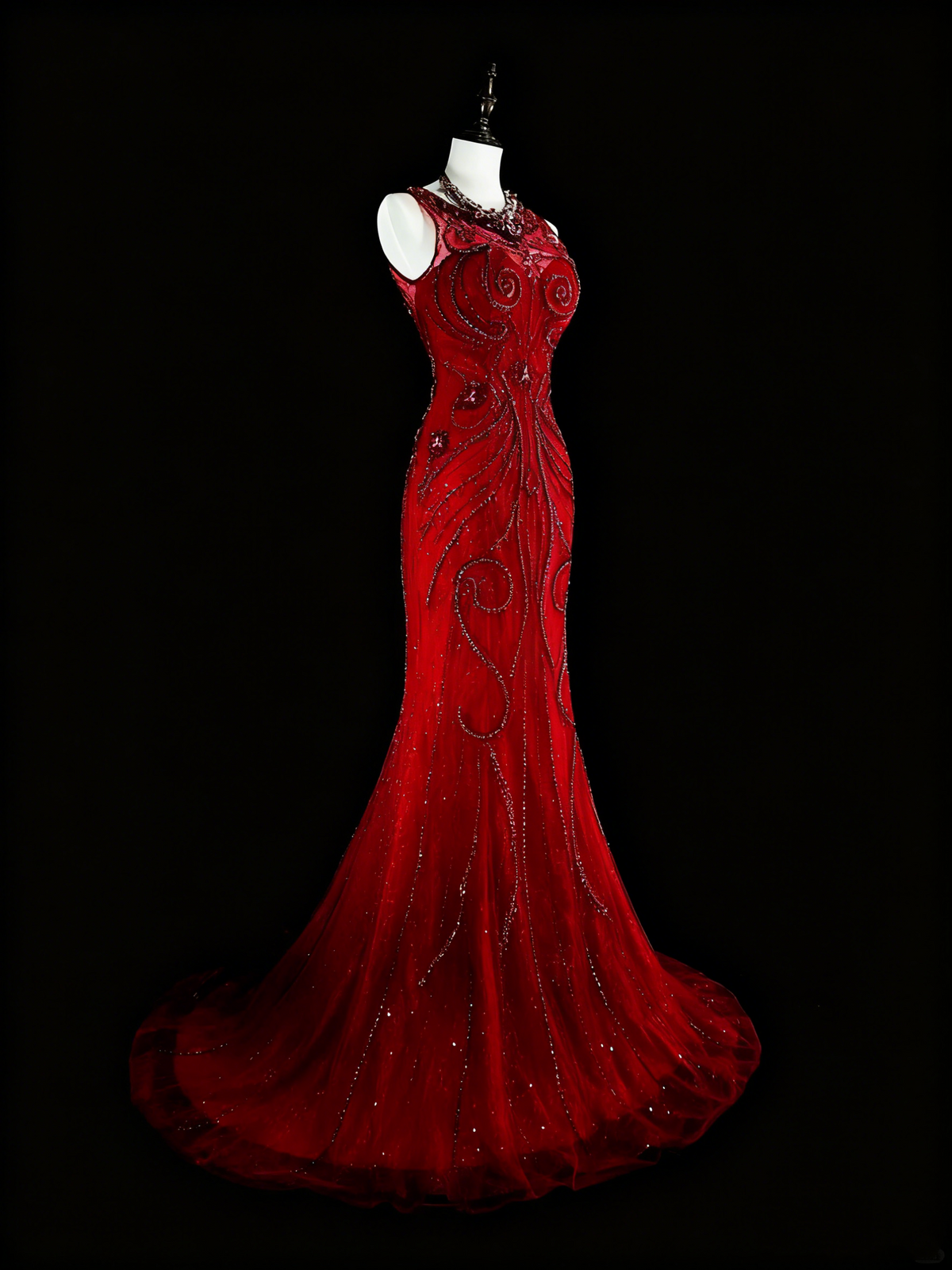 Gorgeous Prom Dress Crew Neck Mermaid Evening Dress Gala Dress        D3892