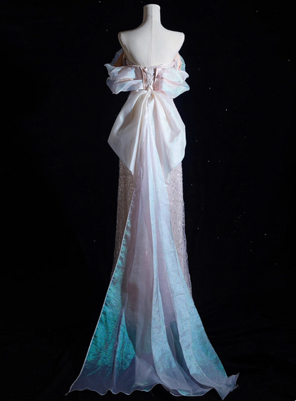 Luxury Prom Dress Off Shoulder Evening Dress Gala Dress Birthday Dress     D3915