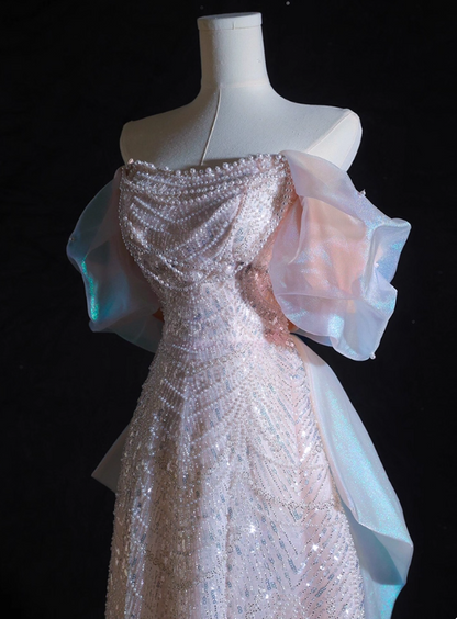 Luxury Prom Dress Off Shoulder Evening Dress Gala Dress Birthday Dress     D3915
