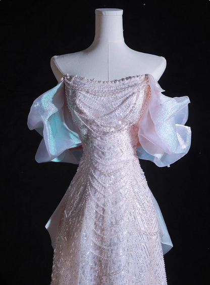 Luxury Prom Dress Off Shoulder Evening Dress Gala Dress Birthday Dress     D3915